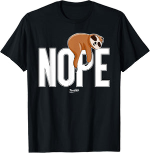Men Nope Sloth T-Shirt - T-Shirt | Black