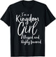 Christian Gift I'm a Kingdom Girl Blessed and Highly Favored T-Shirt - T-Shirt | Black