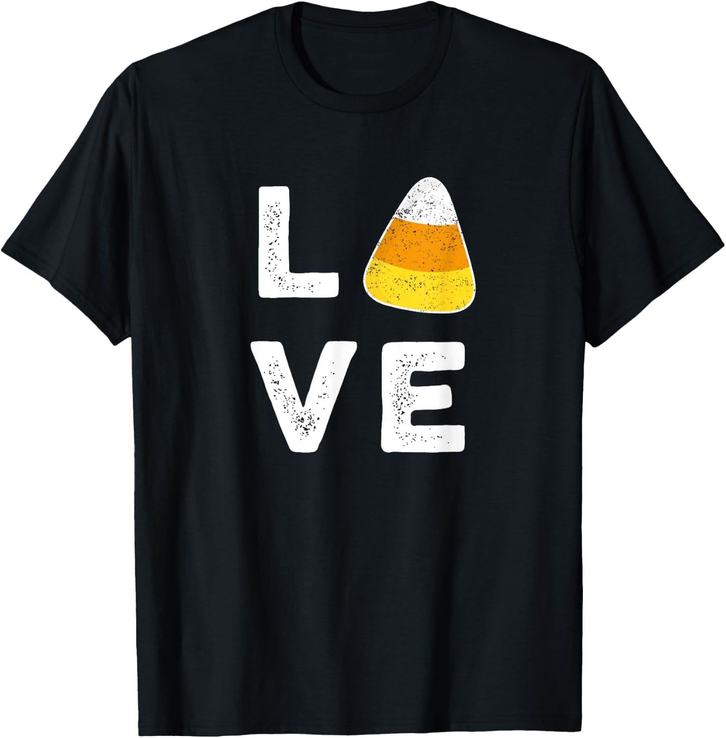 Love Candy Corn Halloween Trick or Treat Party Gift T-Shirt - T-Shirt | Black