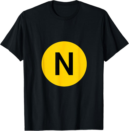 N Line - NYC Subway Train - Broadway T-Shirt - T-Shirt | Black