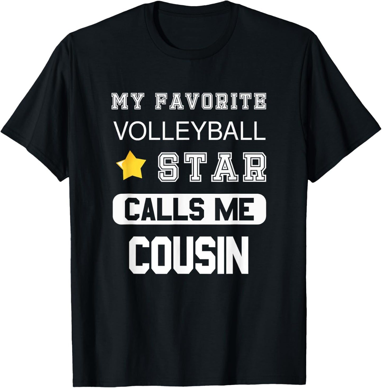 Proud Volleyball Cousin T-Shirt - T-Shirt | Black