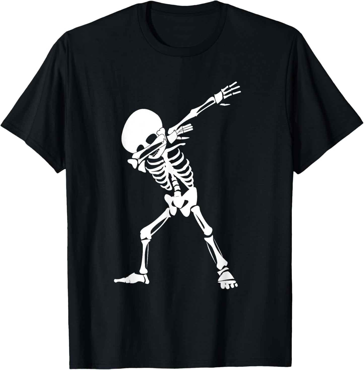 Dabbing Skeleton Shirt - Funny Halloween Dab Skull T-Shirt - T-Shirt | Black