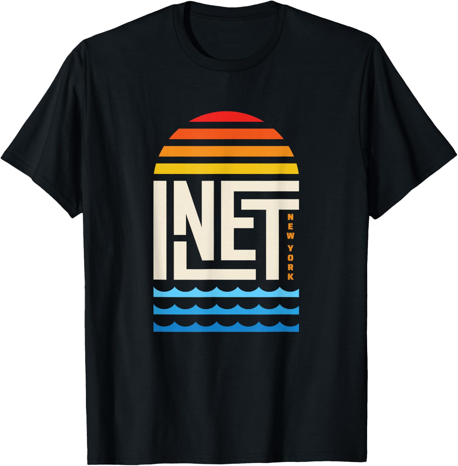 Inlet New York Adirondacks Fourth Lake Sunset T-Shirt - T-Shirt | Black