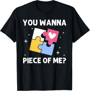 Funny Jigsaw Puzzle Design Women Adults Puzzle Lover T-Shirt - T-Shirt | Black