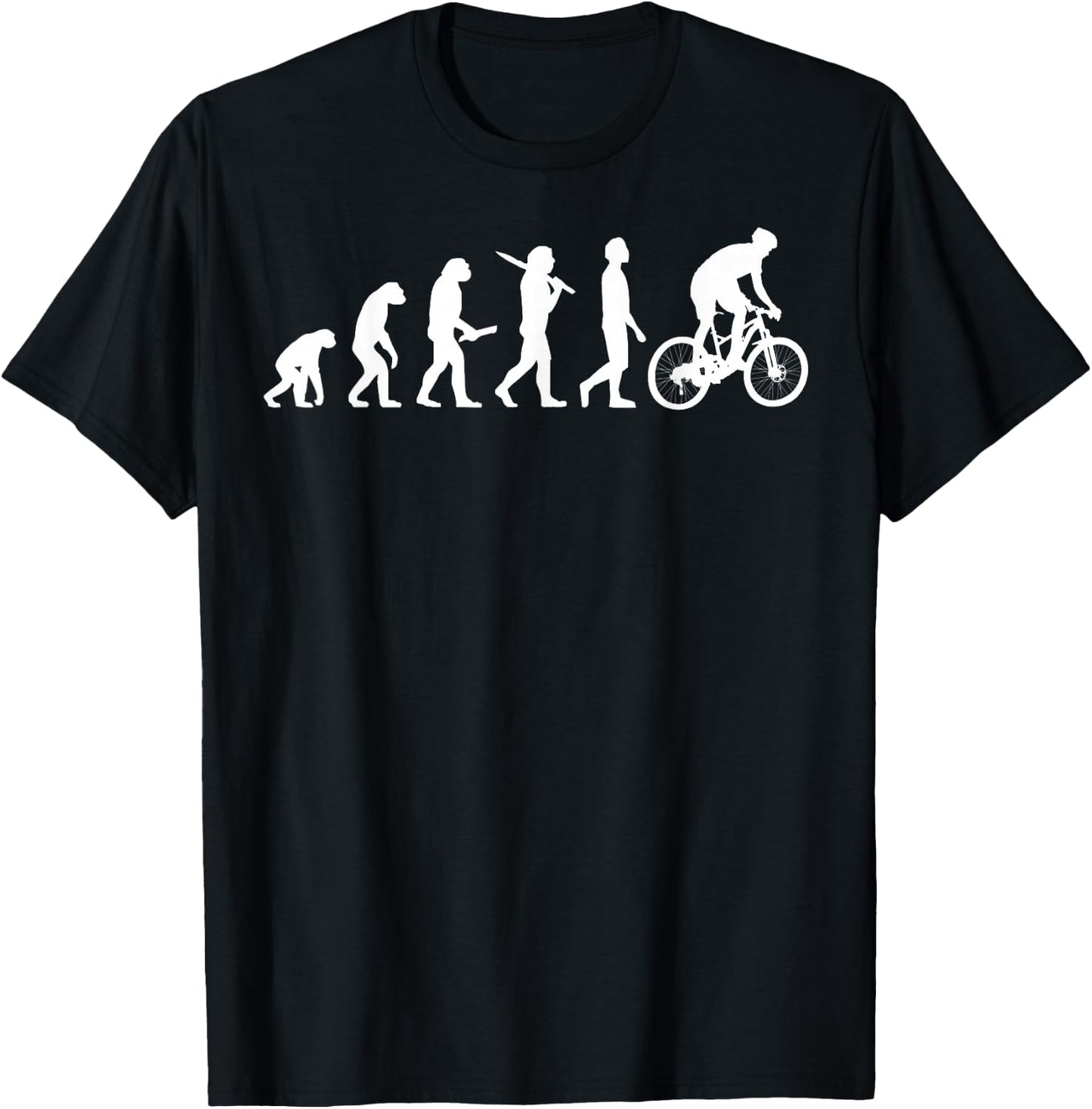 Mountain Biking Evolution - MTB Mountain Biker T-Shirt - T-Shirt | Black