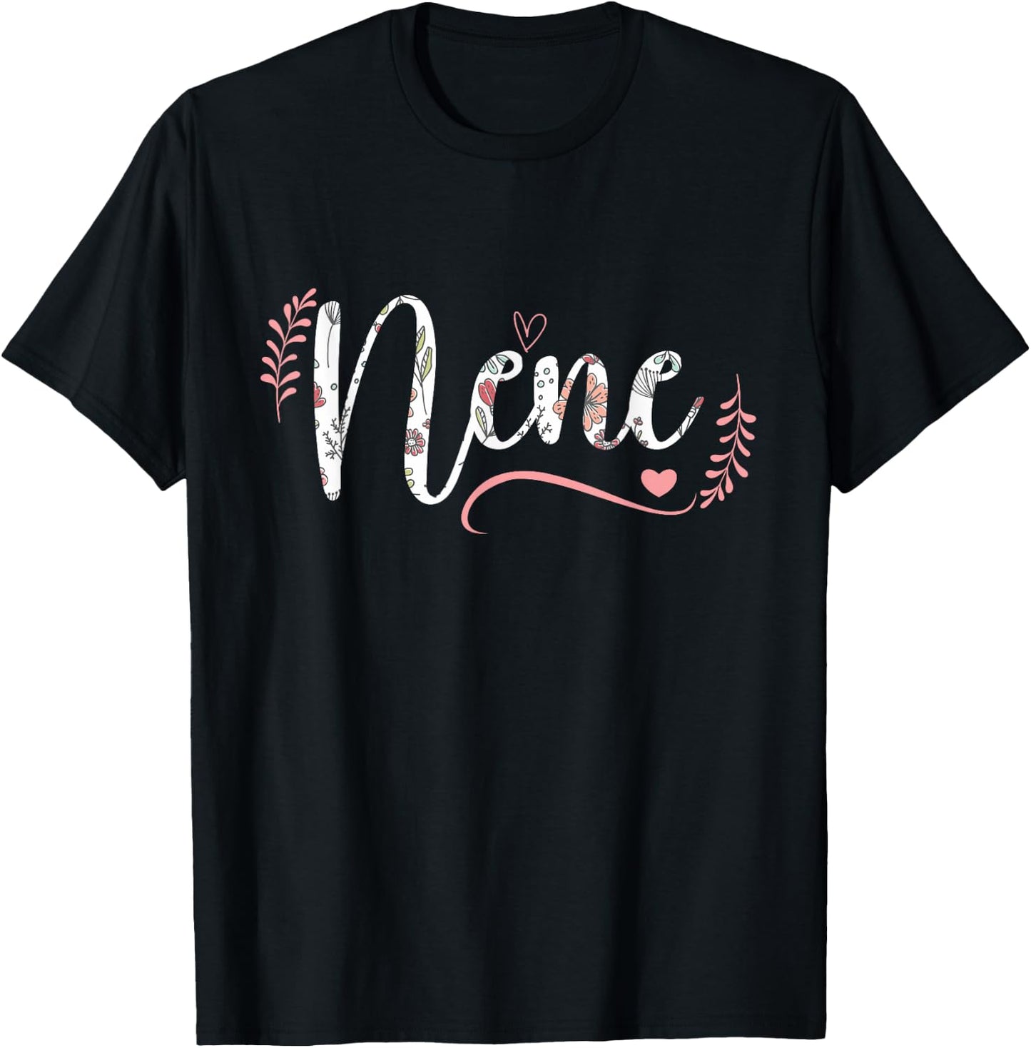 Nene Floral Grandma Christmas Mother's Day Grandparents T-Shirt - T-Shirt | Black
