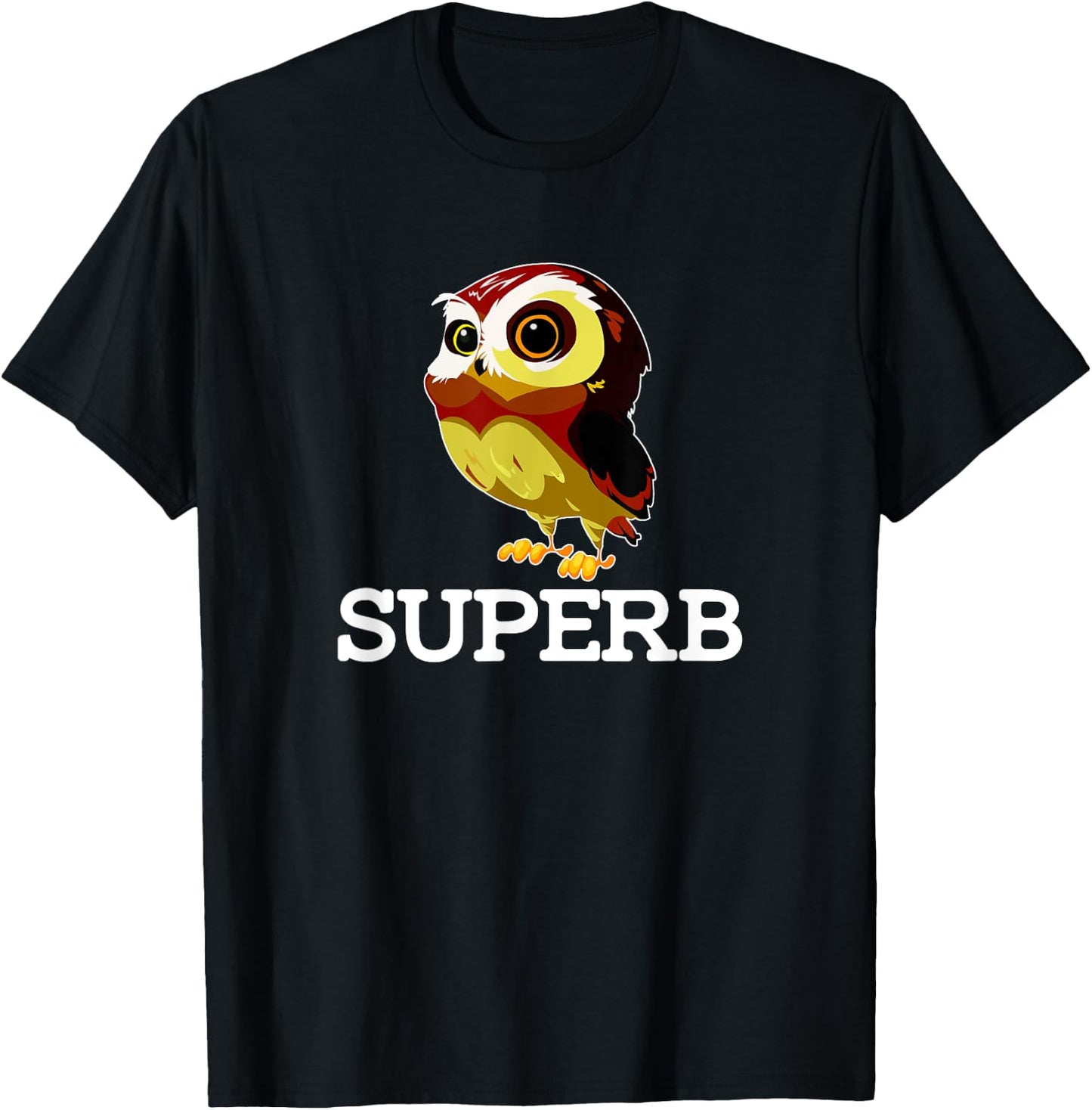 The Cute Superb Owl Shirt - Owl Bird Shirt T-Shirt - T-Shirt | Black