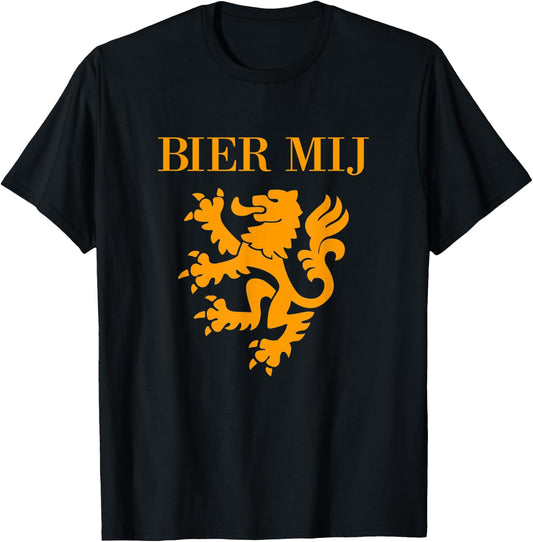 Beer Me In Dutch Hollands Shirt Funny Netherlands Souvenir T-Shirt - T-Shirt | Black
