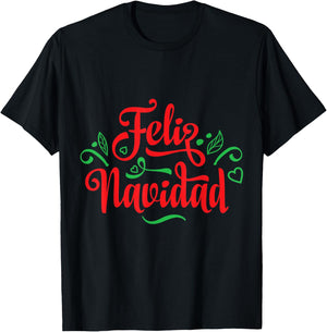 Feliz Navidad Latino Christmas T-Shirt - T-Shirt | Black