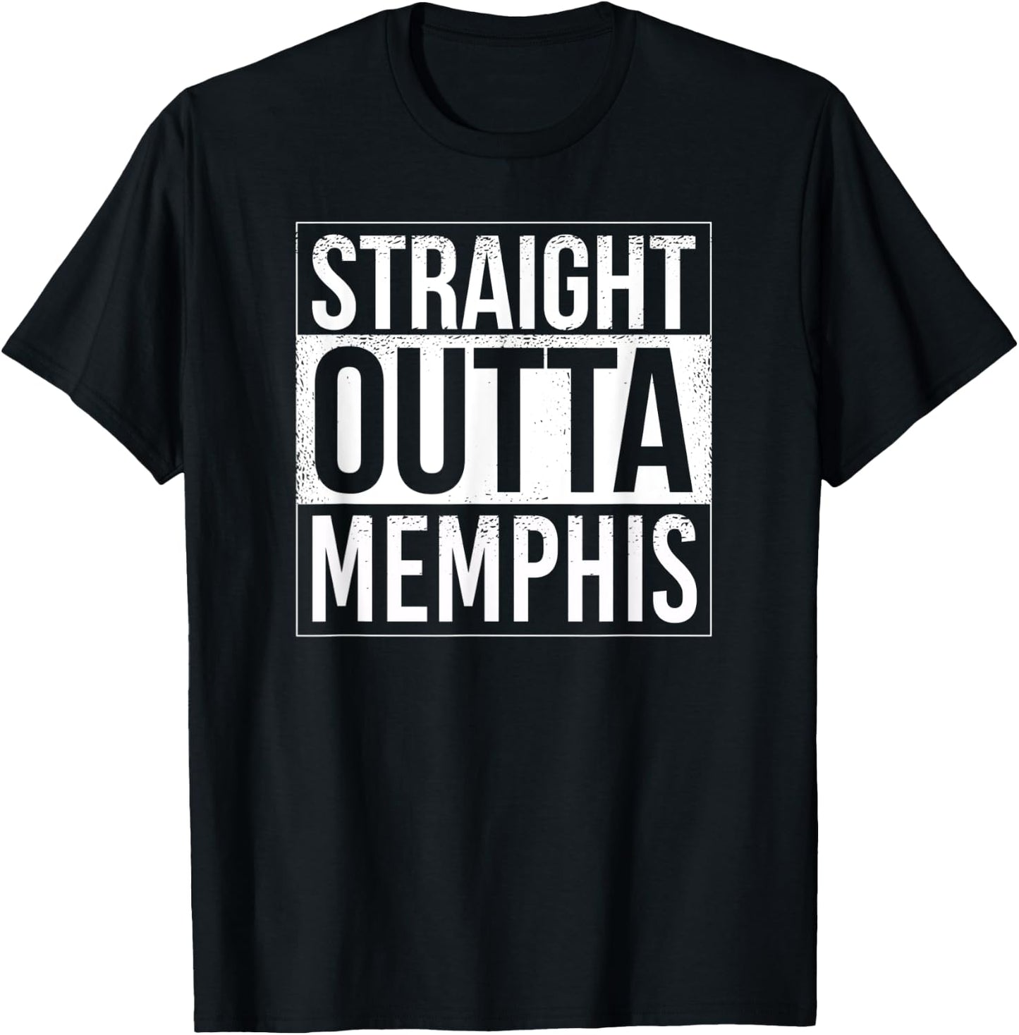 Straight outta Memphis - USA American Hometown City T-Shirt - T-Shirt | Black