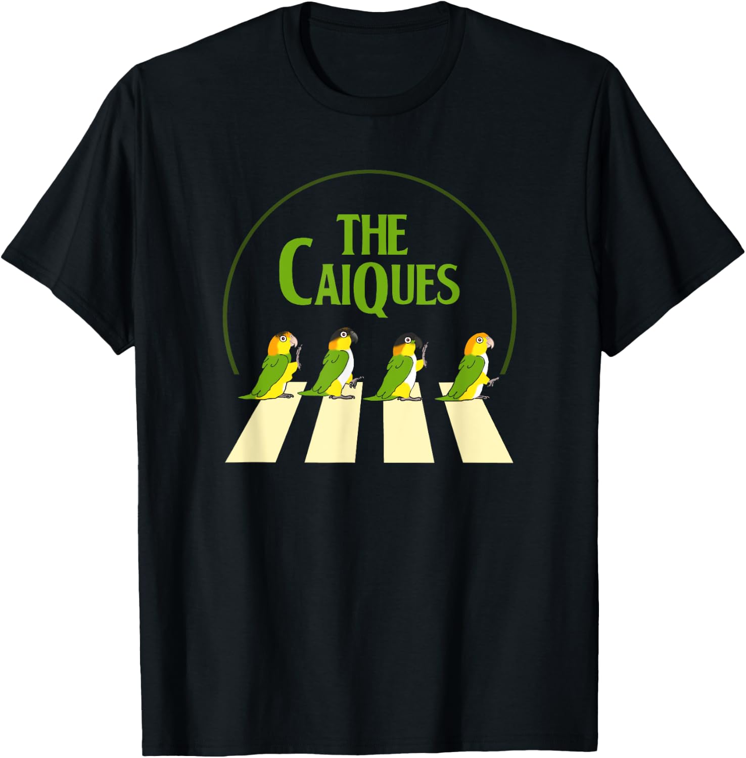 Funny Birb Parrot Pet Doodle Parody, The Caiques T-Shirt - T-Shirt | Black