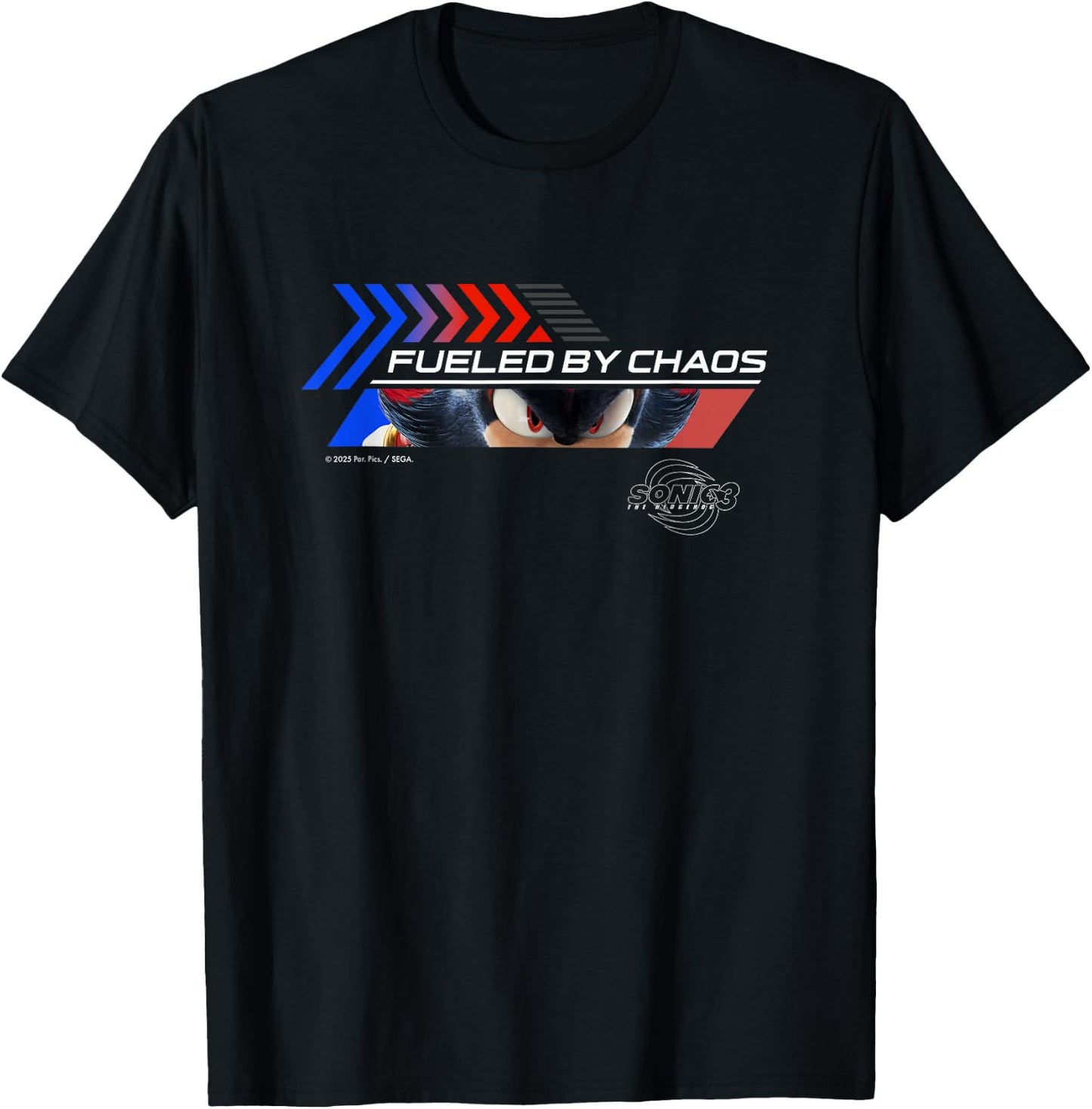 Sonic the Hedgehog 3 - Shadow Chaos Eyes T-Shirt - T-Shirt | Black