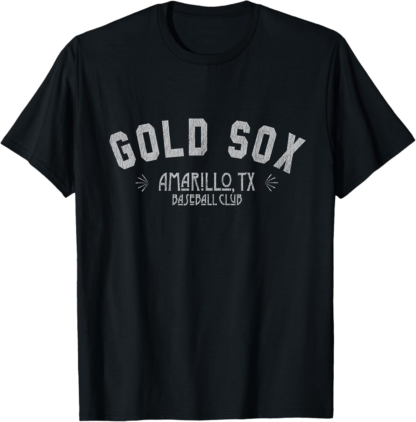 Amarillo Gold Sox Old School Baseball T-Shirt - T-Shirt | Black