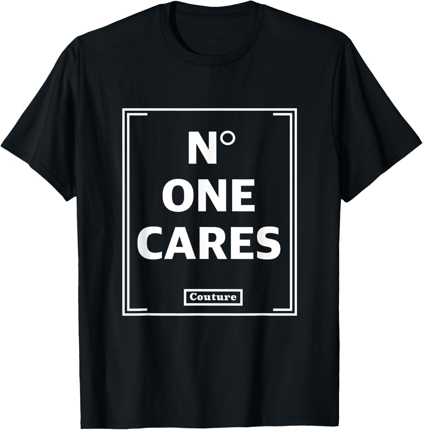 No One Cares Tops Cute Casual Shirt T-Shirt - T-Shirt | Black