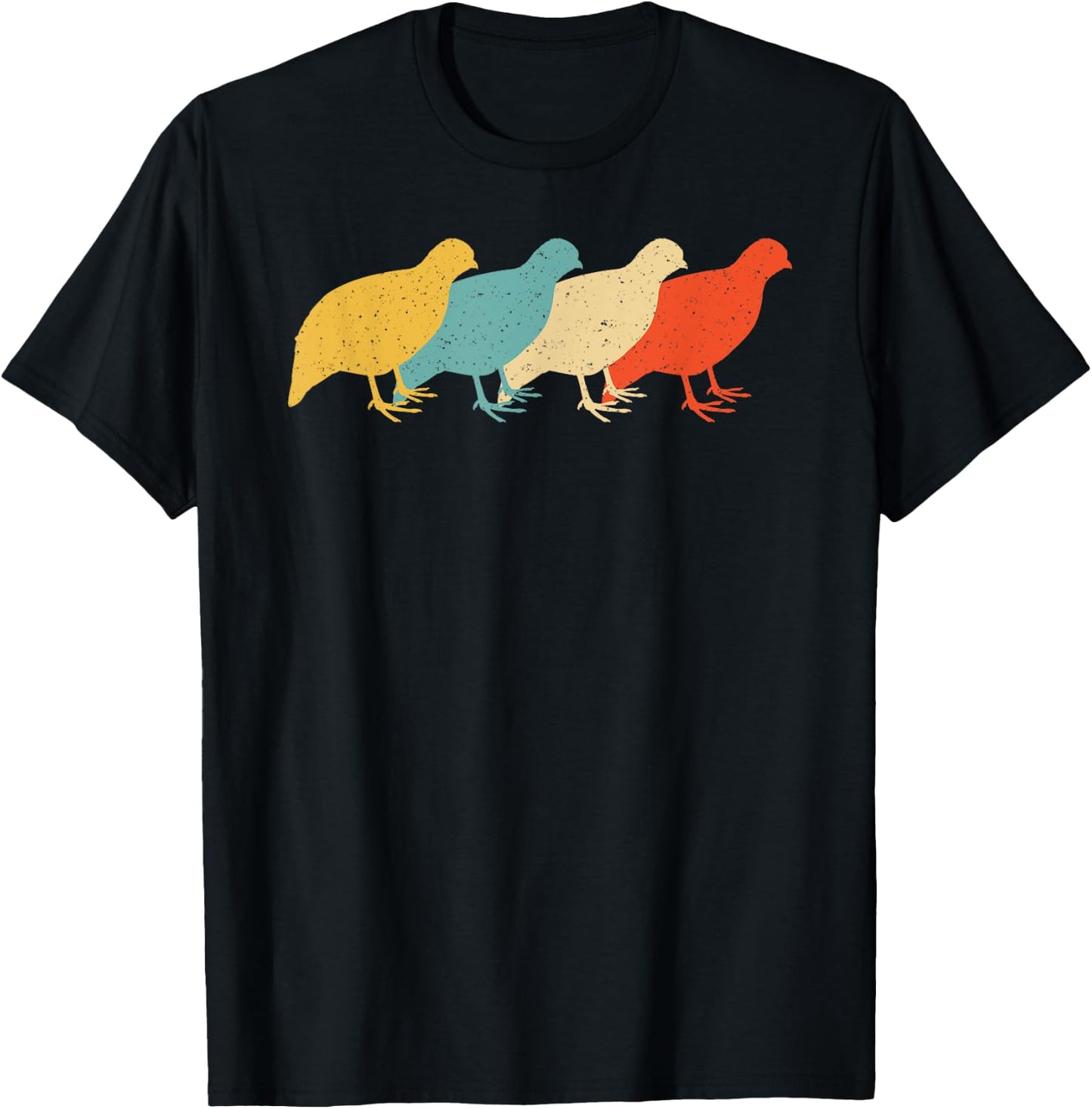 Partridge Vintage Retro Bird Quail Grouse Lover 60s 70s Gift T-Shirt - T-Shirt | Black