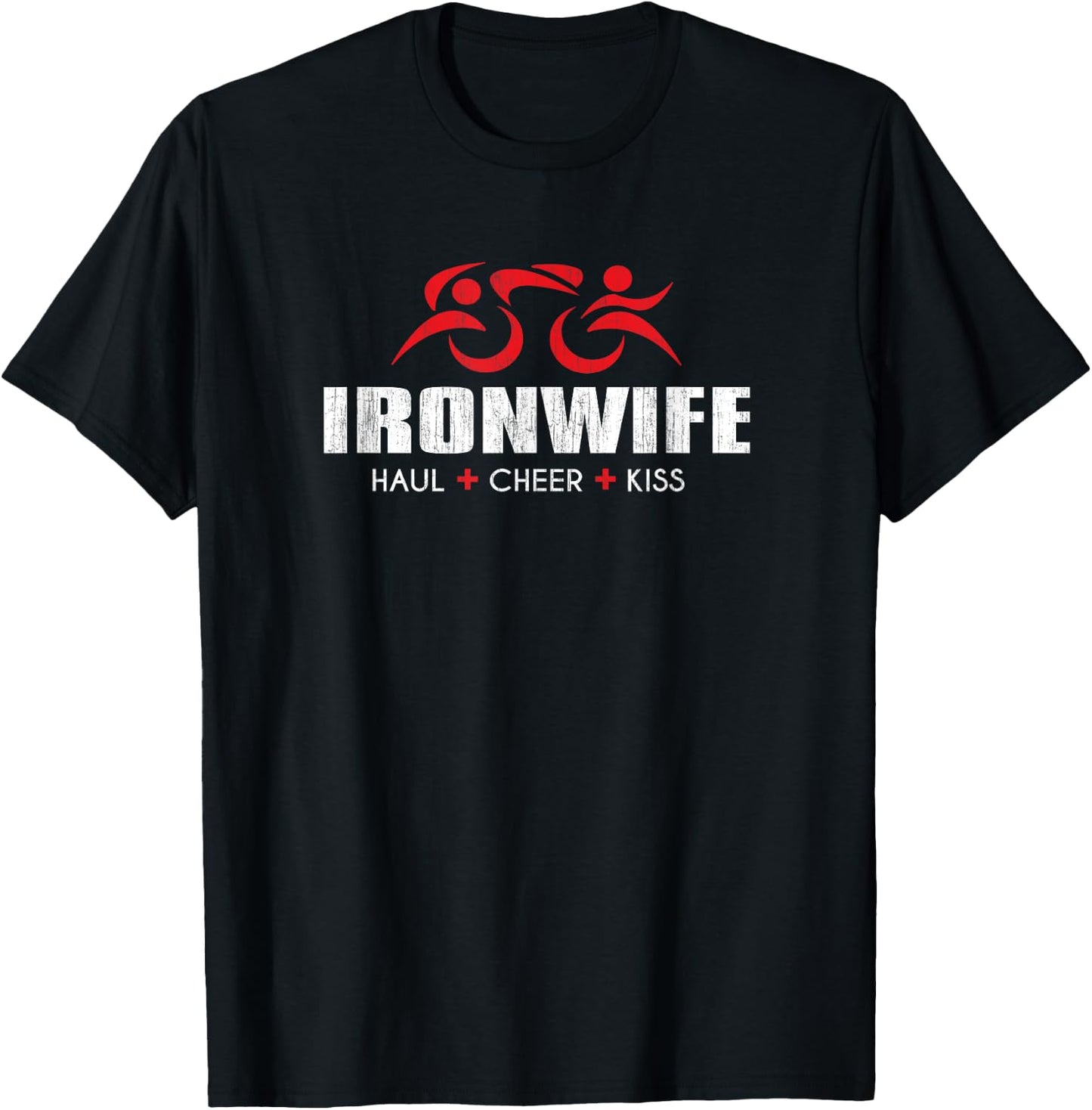 IRONWIFE Tri IronSherpa Triathlon - Haul Cheer Triathlete T-Shirt - T-Shirt | Black