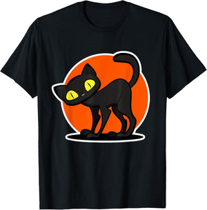 Halloween Black Cat for Cat Lover - Halloween T-Shirt - T-Shirt | Black