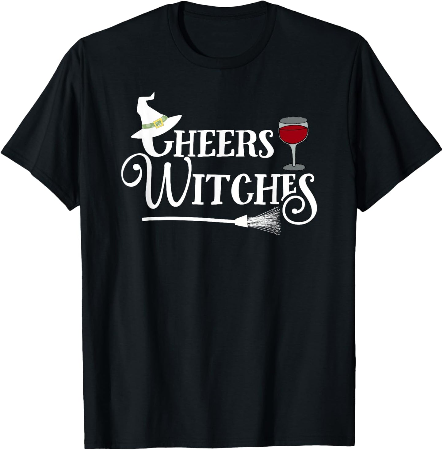 Cheers Witches! - Fun Witch Halloween T-Shirt - T-Shirt | Black