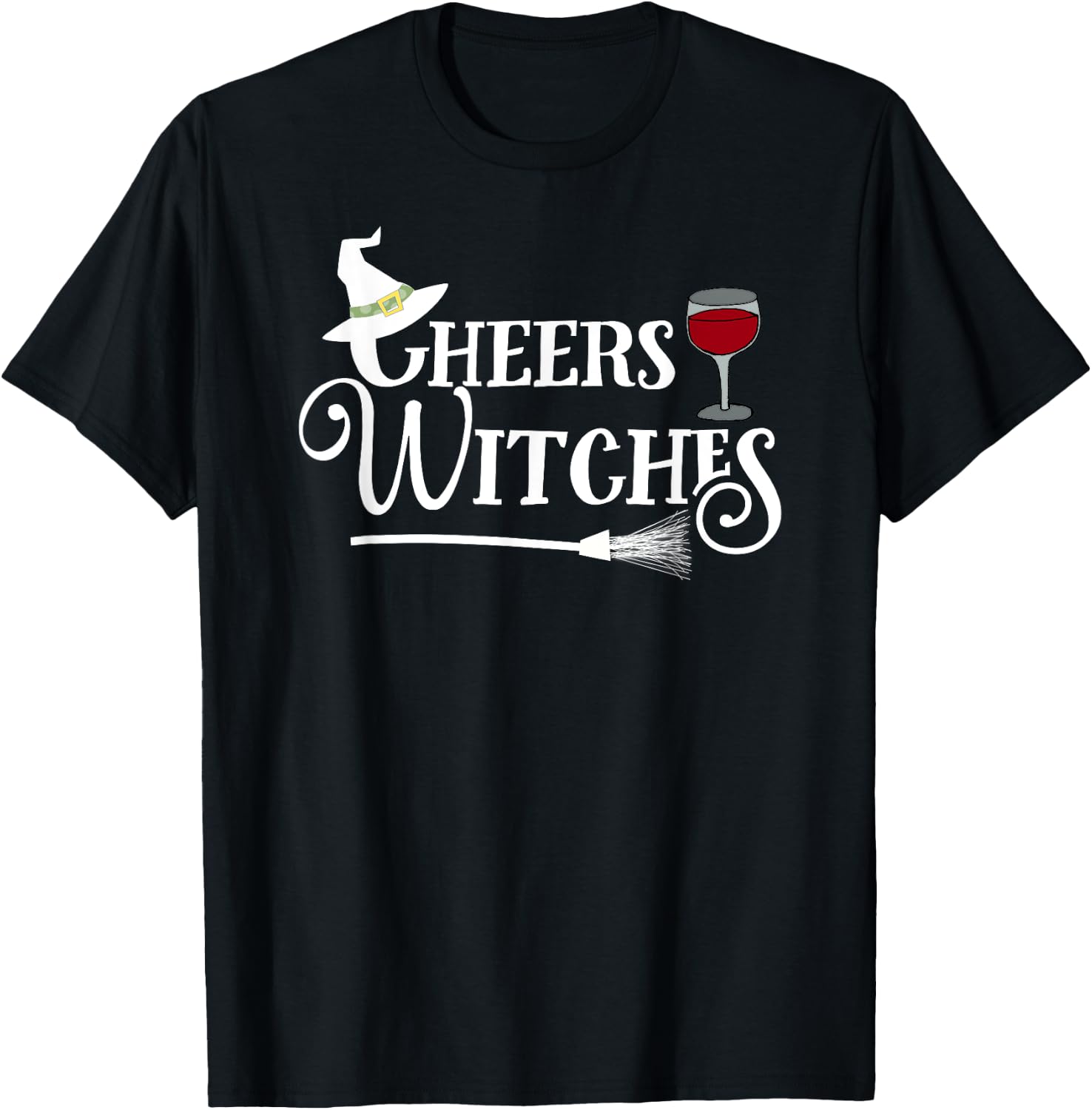 Cheers Witches! - Fun Witch Halloween T-Shirt - T-Shirt | Black