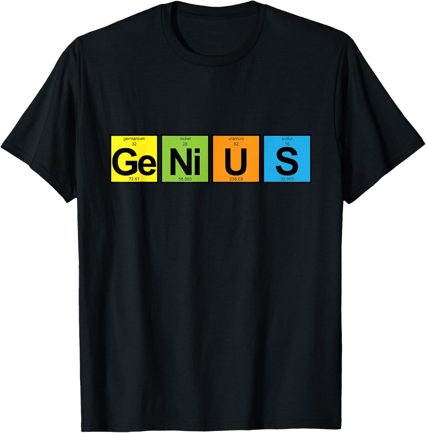 Genius - Periodic Table of Elements T-Shirt - T-Shirt | Black