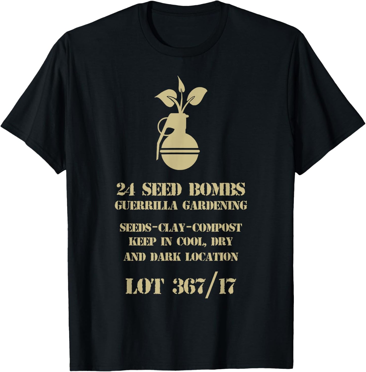 Guerrilla gardening seed bombs, ammo can T-Shirt - T-Shirt | Black