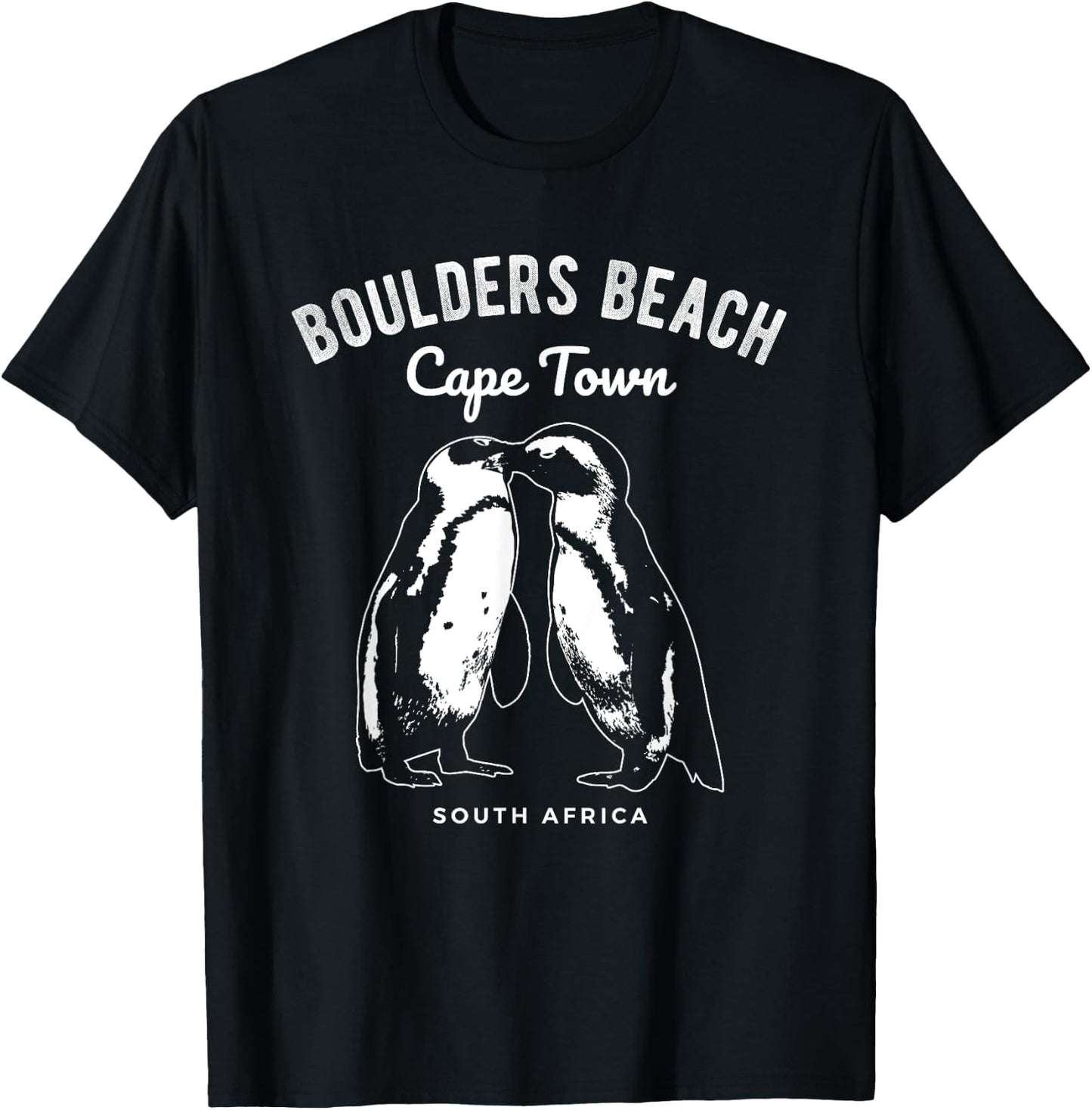 Cape Town South Africa Boulders Beach Penguin T-Shirt - T-Shirt | Black