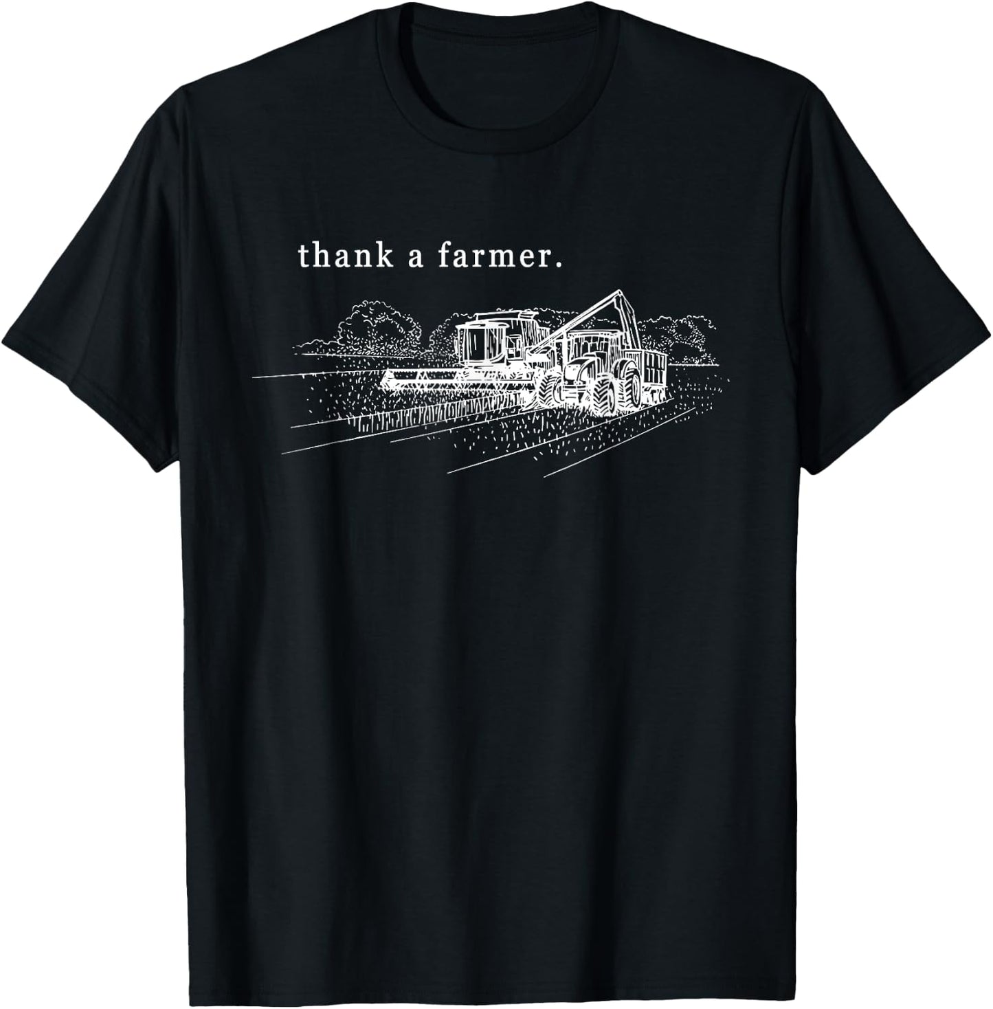 Farming Cattle Thank A Farmer T-Shirt - T-Shirt | Black