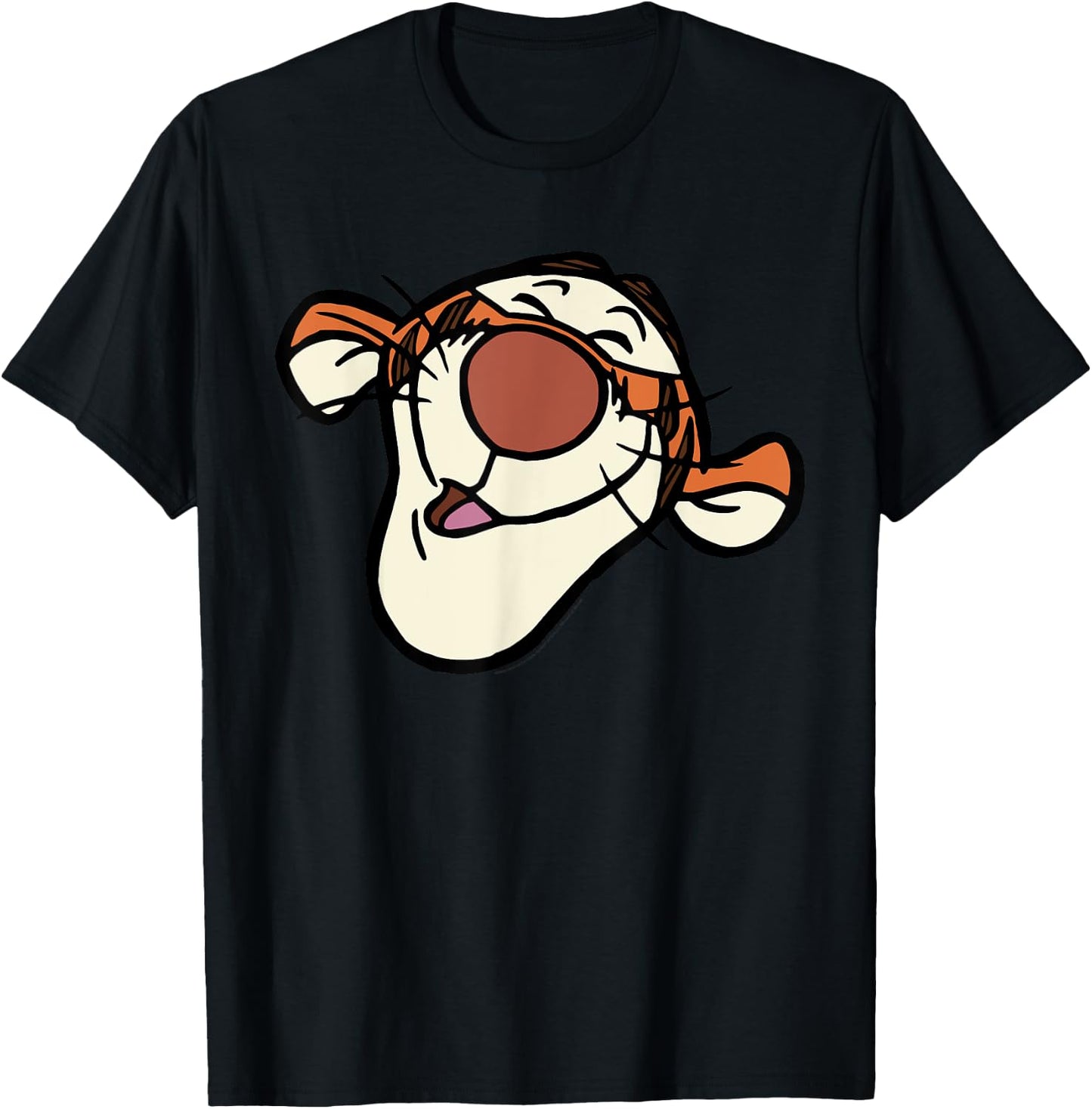 Disney Winnie the Pooh Tigger Happy Big Face Costume T-Shirt - T-Shirt | Black