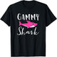 Gammy Shark Grandma Grandmother Pink Shark Graphic T-Shirt - T-Shirt | Black