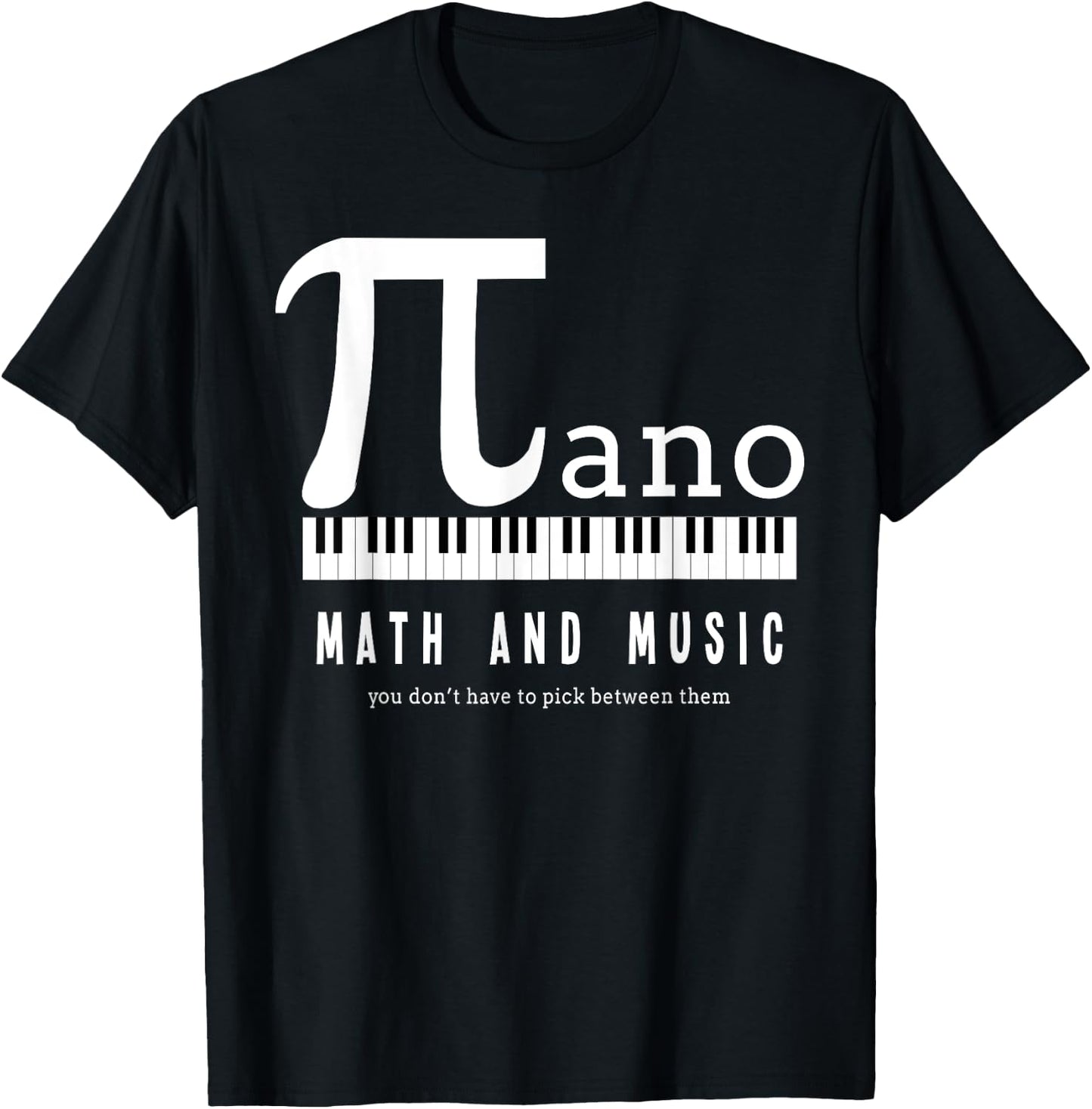 Math and Music Inspired Design T-Shirt - T-Shirt | Black