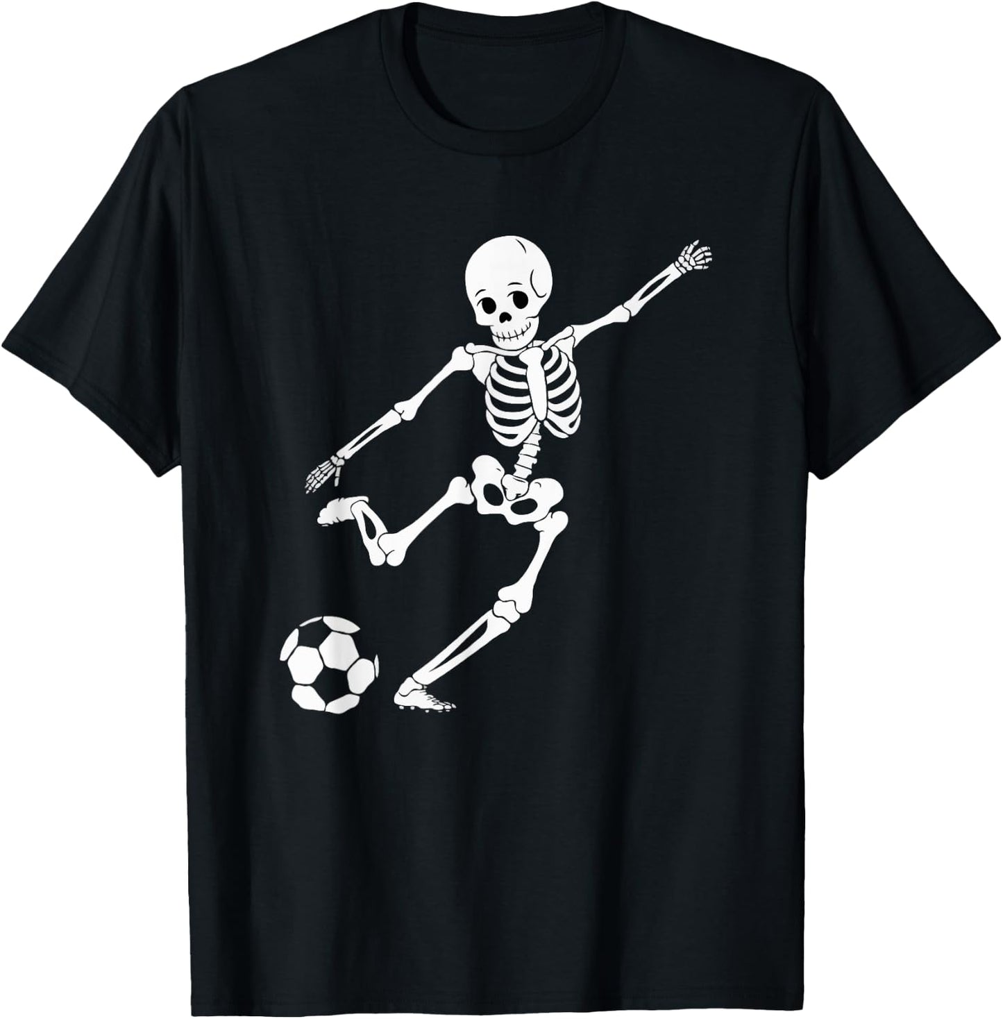 Soccer Skeleton Halloween Men Boys Soccer Player Halloween T-Shirt - T-Shirt | Black