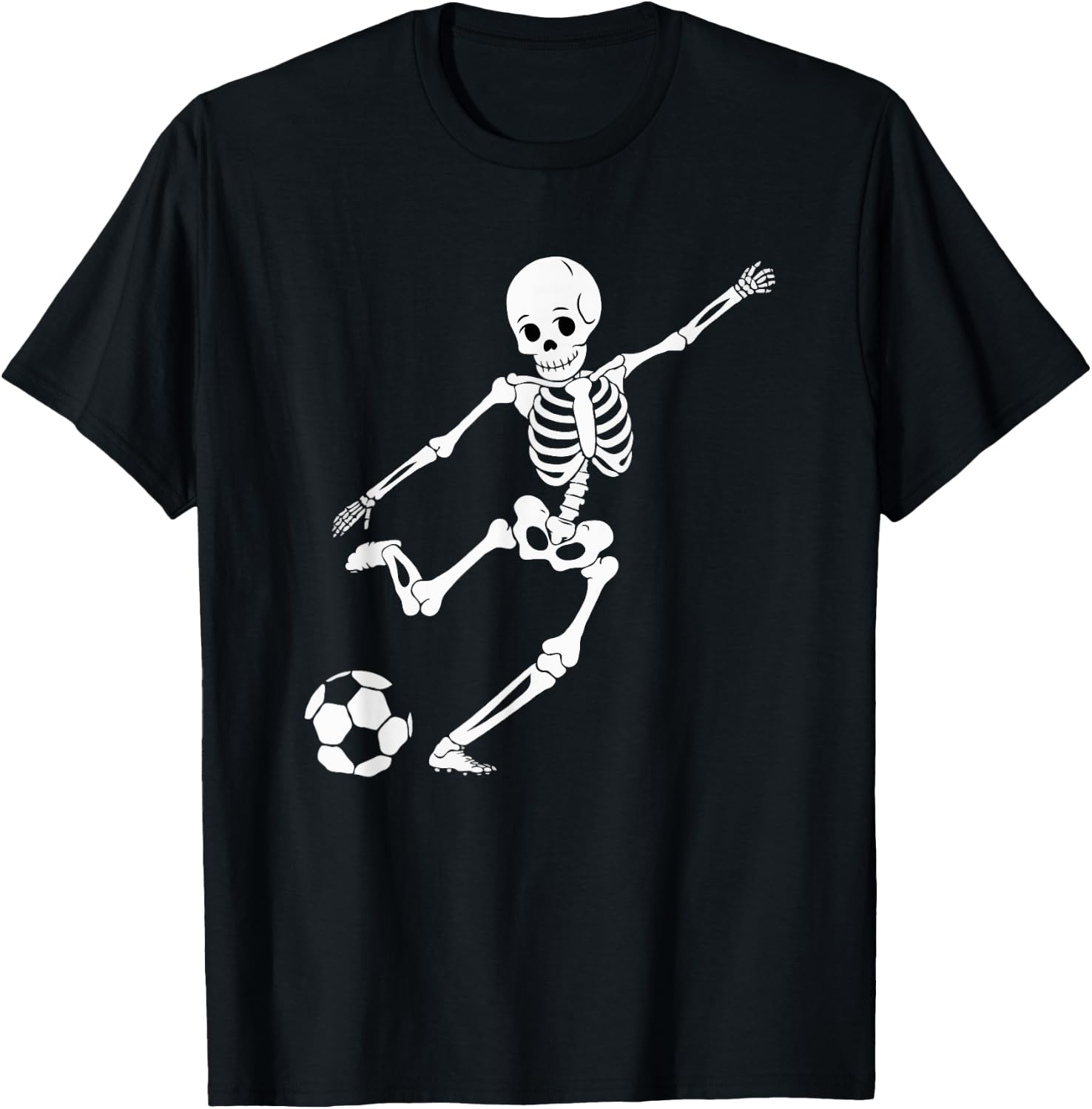 Soccer Skeleton Halloween Men Boys Soccer Player Halloween T-Shirt - T-Shirt | Black