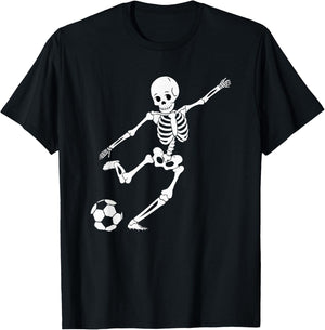 Soccer Skeleton Halloween Men Boys Soccer Player Halloween T-Shirt - T-Shirt | Black