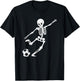 Soccer Skeleton Halloween Men Boys Soccer Player Halloween T-Shirt - T-Shirt | Black