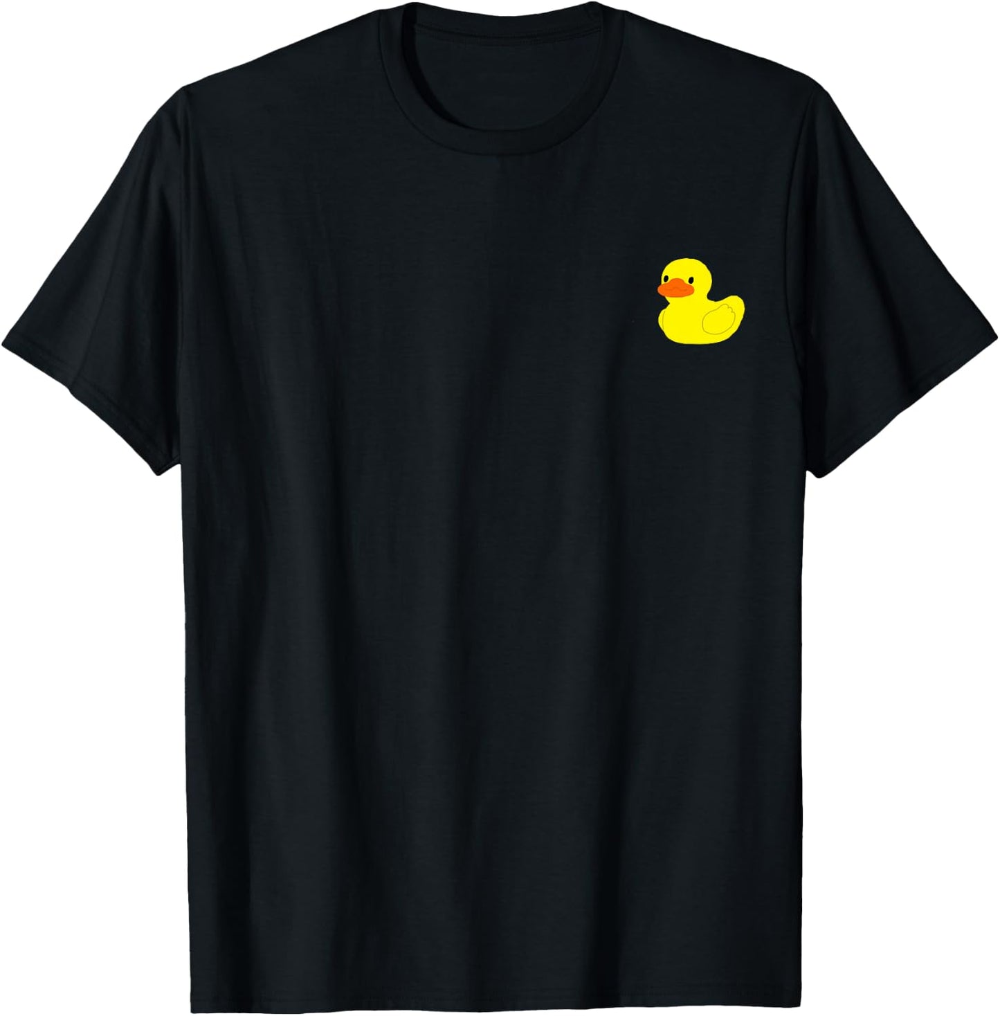 Cute & Simple Little Yellow Rubber Ducky Duck Graphic Print T-Shirt - T-Shirt | Black