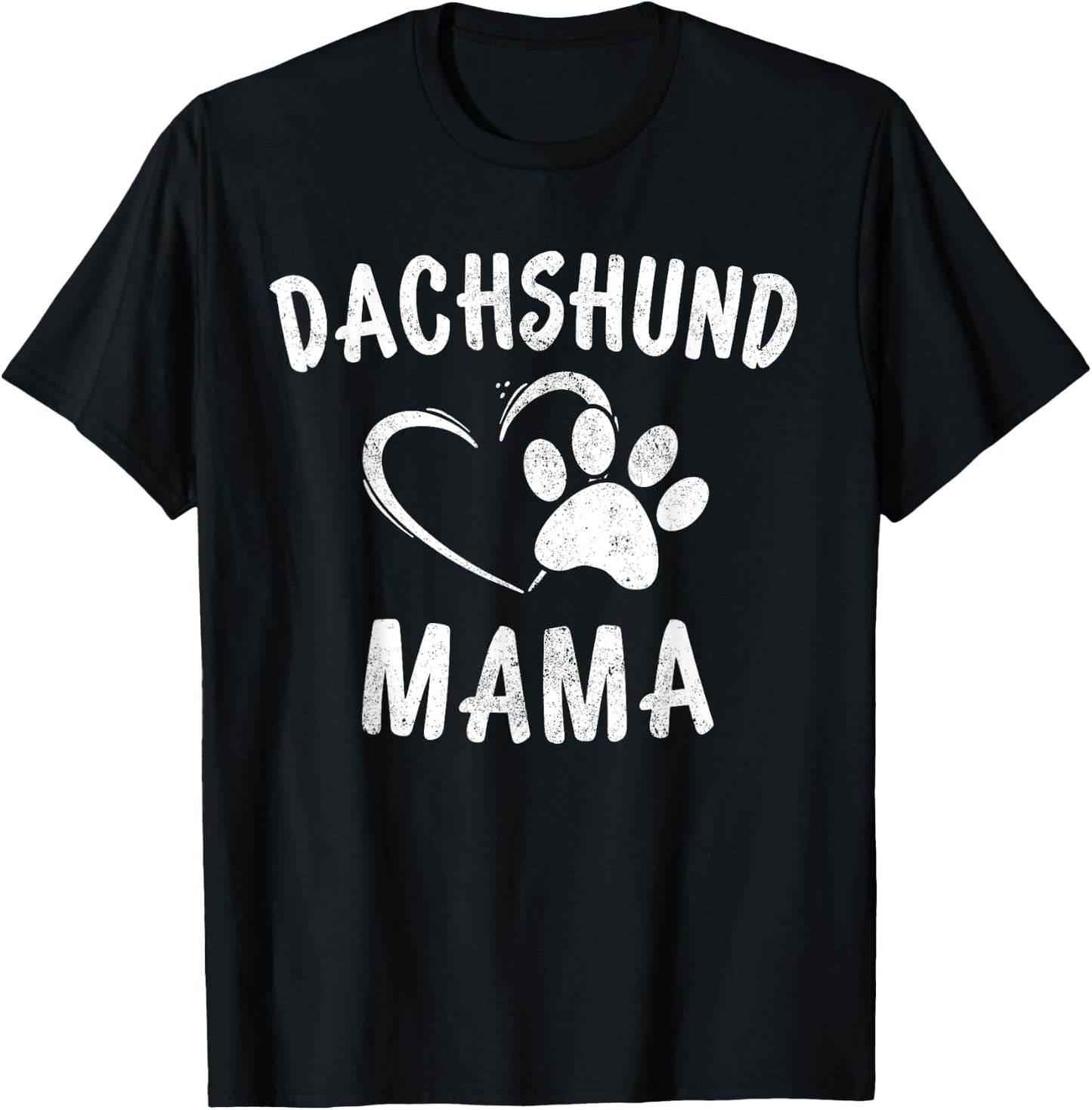 Dachshund Mama Gift Pet Weenie Lover Apparel Dog Doxie Mom T-Shirt - T-Shirt | Black