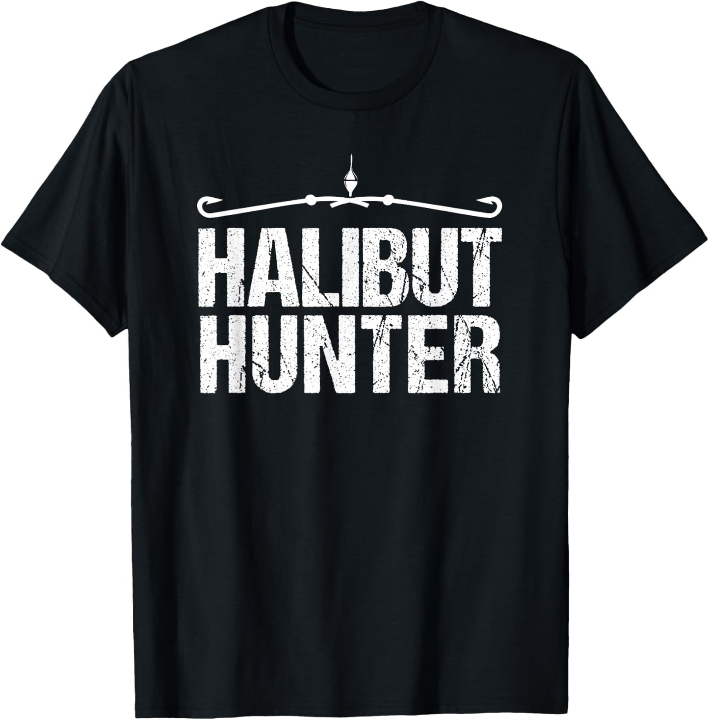 Halibut Funny Fishing | Halibut Hunter Shirt T-Shirt - T-Shirt | Black