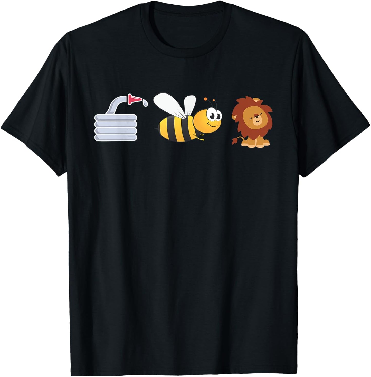 Hose Bee Lion I am a FireFighter shirt T-Shirt - T-Shirt | Black