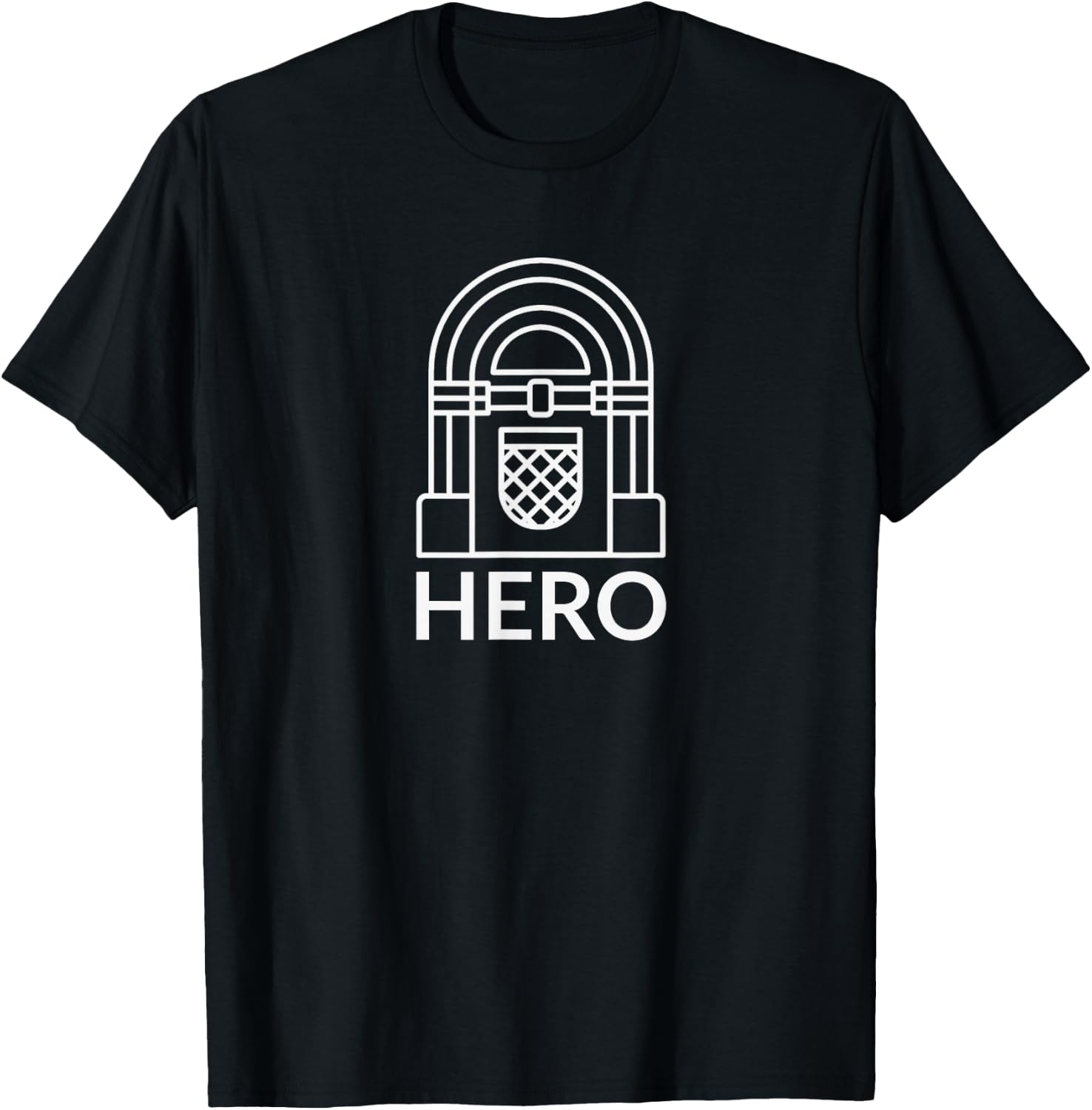 Jukebox Hero Retro Music Design T-Shirt - T-Shirt | Black