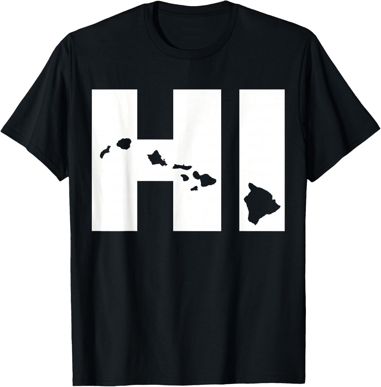HI Hawaii map T-Shirt - T-Shirt | Black