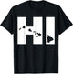 HI Hawaii map T-Shirt - T-Shirt | Black