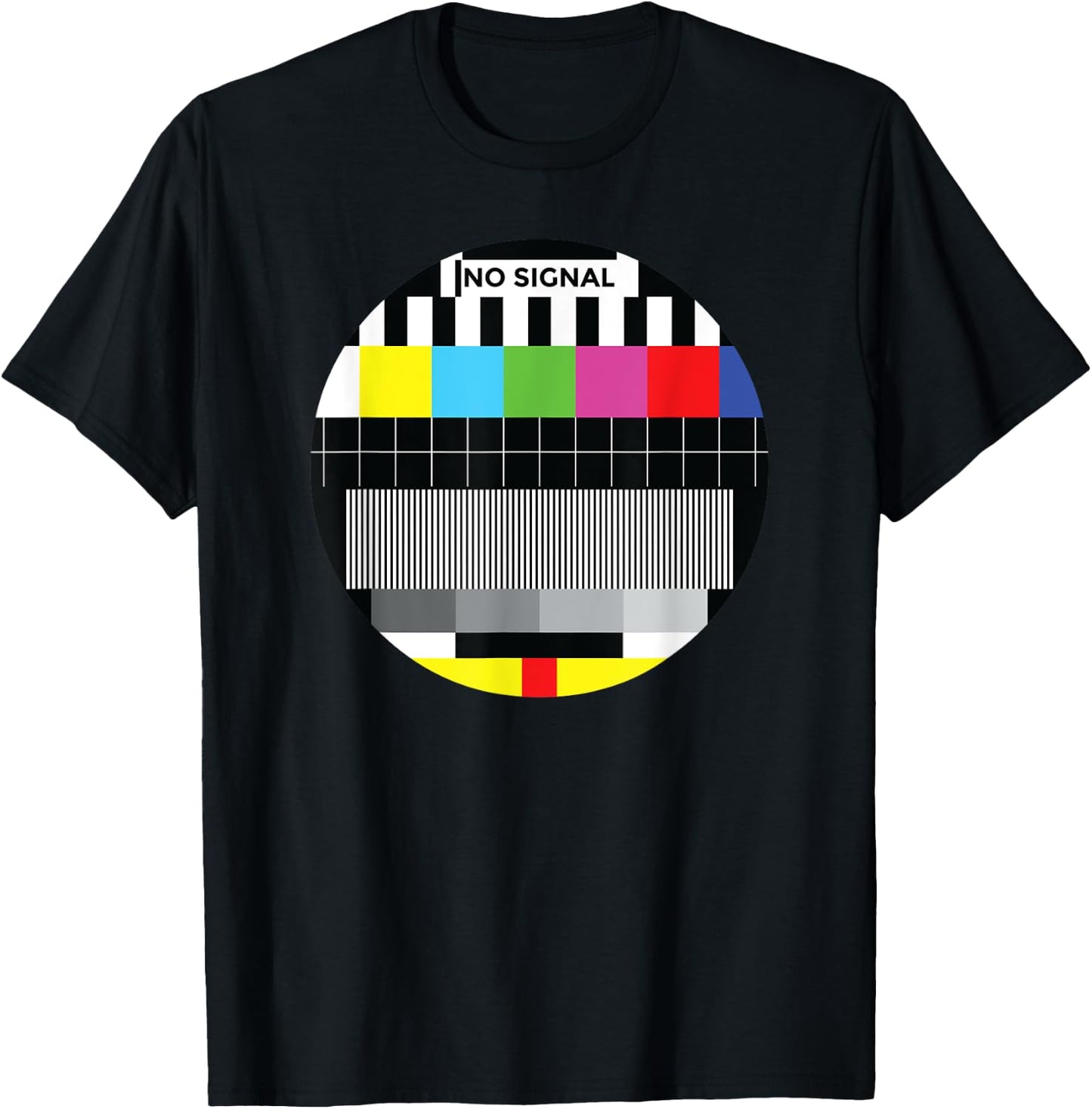 Beautiful No Signal TV Colorful Test Pattern Classic T-Shirt - T-Shirt | Black