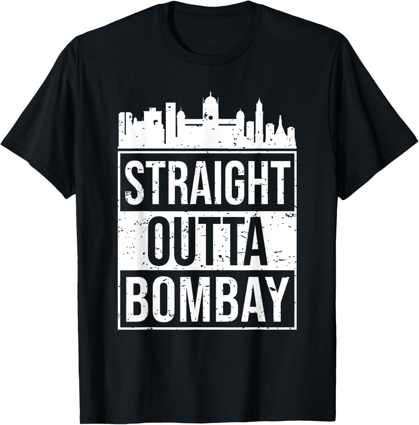 Straight Outta Mumbai Bombay Marathi Bollywood T-Shirt - T-Shirt | Black