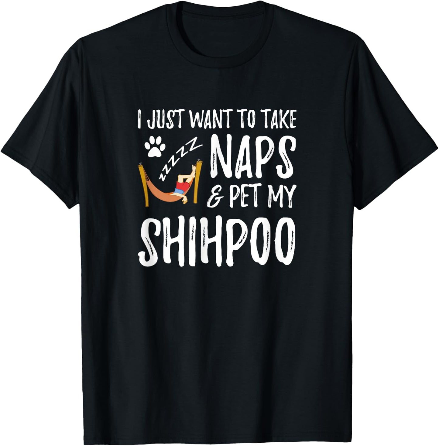 Shihpoo Mom Nap Funny Dog Mom Gift Women Kids T-Shirt - T-Shirt | Black