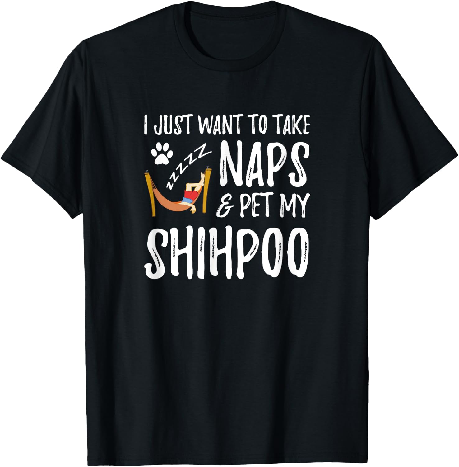Shihpoo Mom Nap Funny Dog Mom Gift Women Kids T-Shirt - T-Shirt | Black