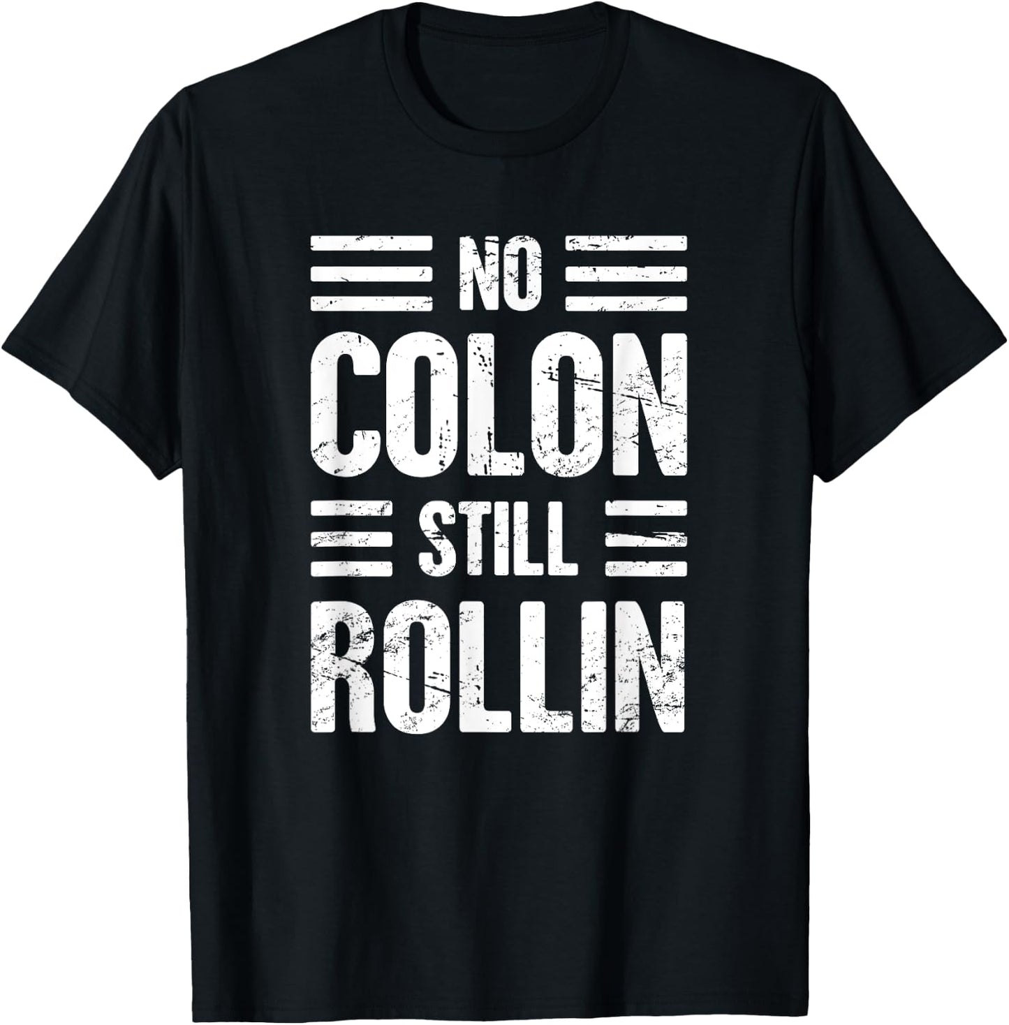 Colon Get Well Soon Gifts For Colectomy Patients -Adults Black Cotton Polyester Short Sleeve Small Classic Fit Modern Funny Colon Surgery Graphic Design T-Shirt - T-Shirt | Black
