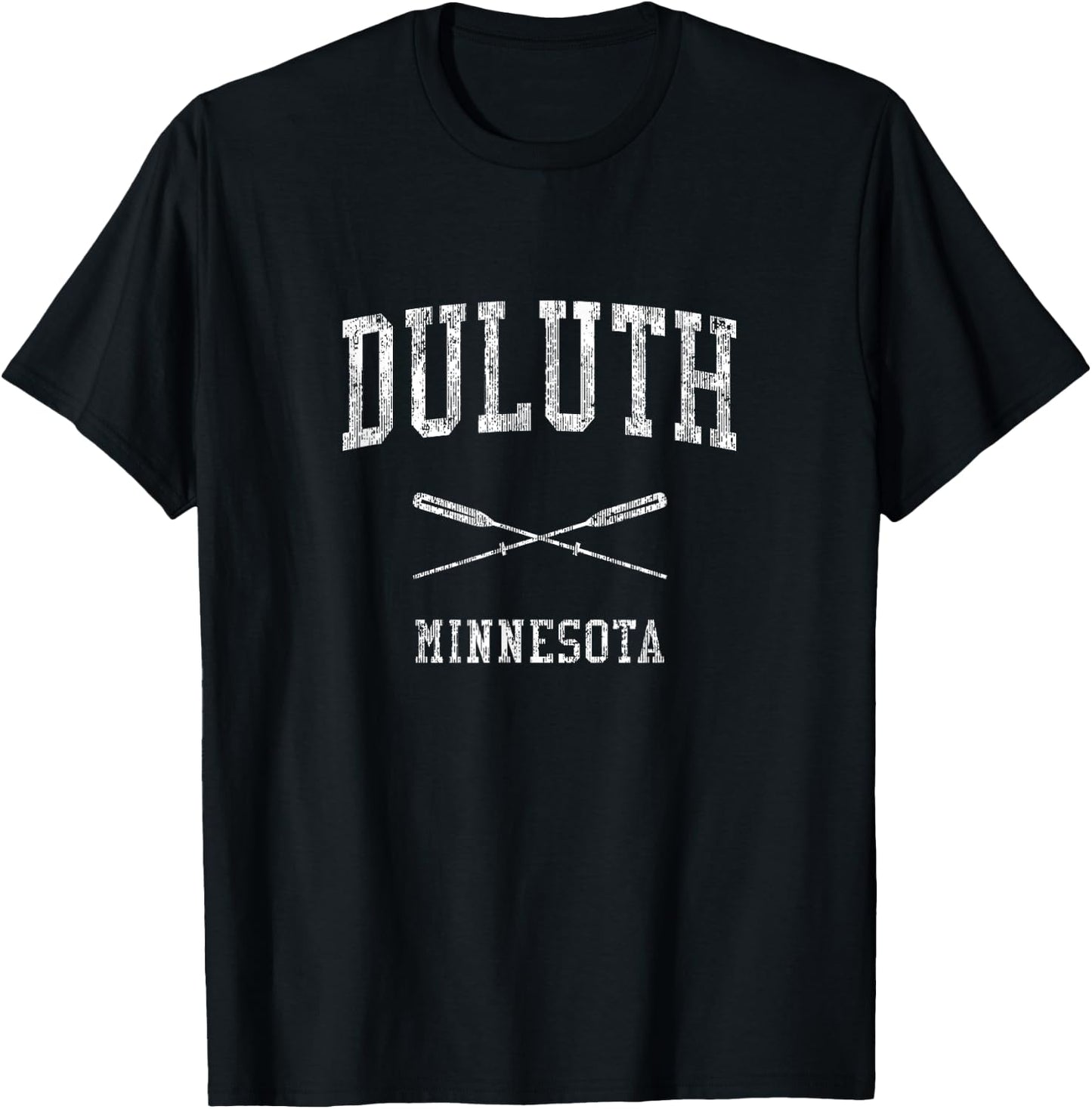 Duluth Minnesota MN Vintage Nautical Sports Design T-Shirt - T-Shirt | Black