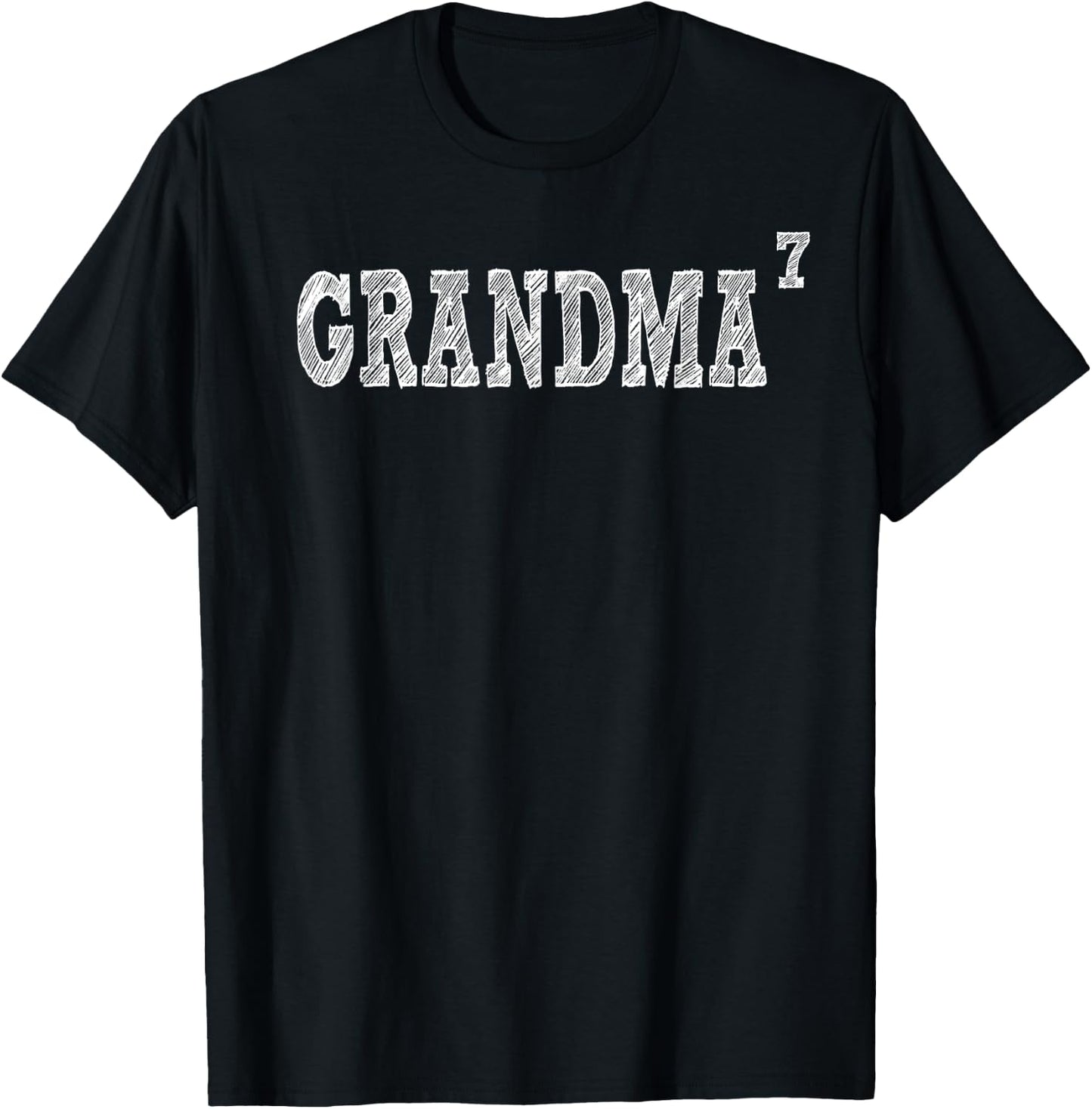 Grandma7, Seven Grandkids, Grandmother of 7 T-Shirt - T-Shirt | Black