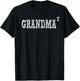 Grandma7, Seven Grandkids, Grandmother of 7 T-Shirt - T-Shirt | Black