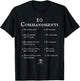10 Commandments Bible Verse Scripture T-Shirt - T-Shirt | Black